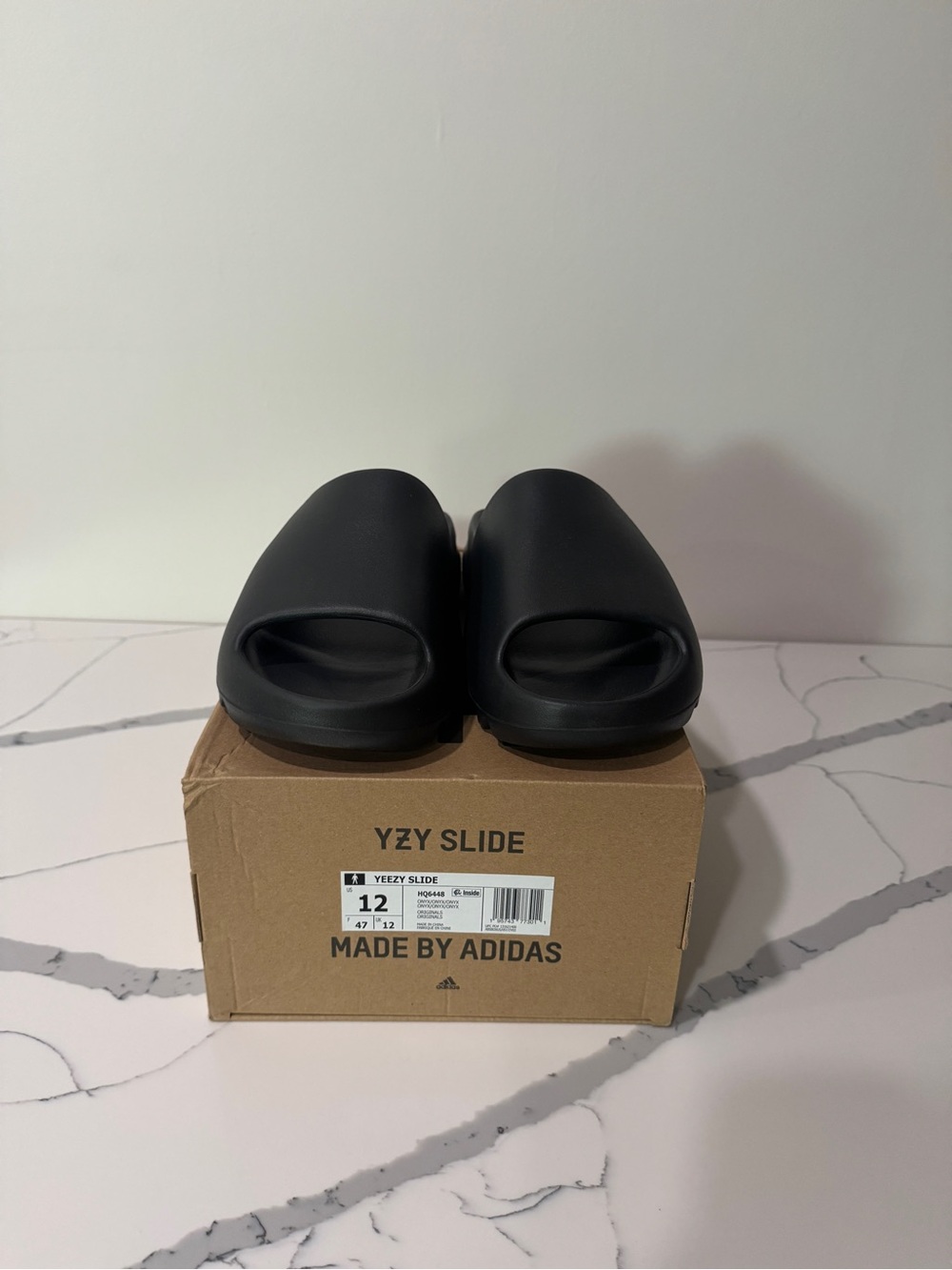 adidas Black YZY Slide Men's Minimal Slide Sandals